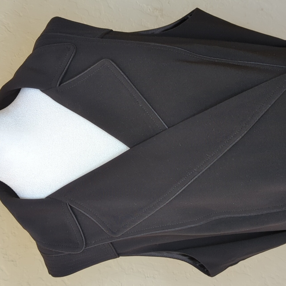 NEW WHBM Black Sleeveless Iconic Double Breasted Trench Dress Size 18 - Picture 7 of 12